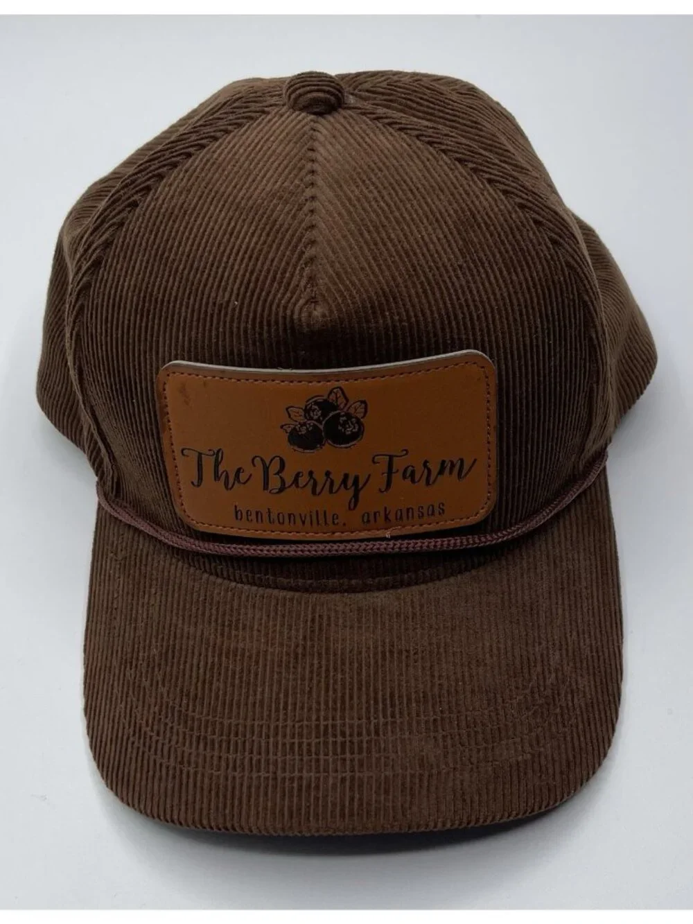 The Berry Farm Trucker Hat Corduroy Brown Bentonville Arkansas Vintage
